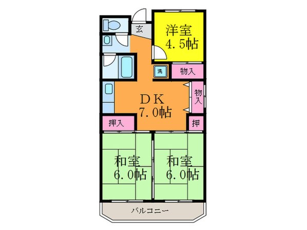 ｻﾝﾘﾊﾞｰﾊｲﾂの物件間取画像